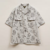 OPEN COLLAR SHIRT SHORT SLEEVE TATTOO