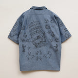 OPEN COLLAR SHIRT SHORT SLEEVE TATTOO