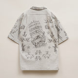 OPEN COLLAR SHIRT SHORT SLEEVE TATTOO