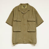 ARMY SHIRT SHORT SLEEVE - LINEN HERRINGBONE TWILL