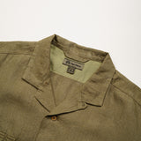 ARMY SHIRT SHORT SLEEVE - LINEN HERRINGBONE TWILL