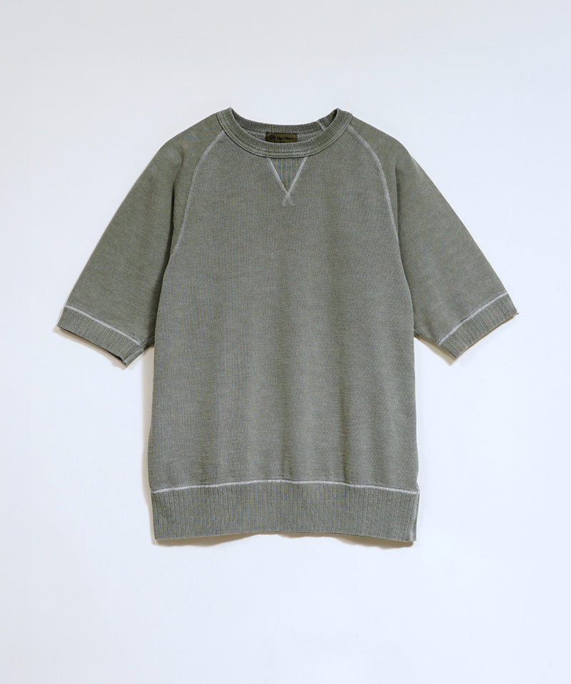 SHORT SLEEVE SWEAT SHIRT COTTON PIGMENT