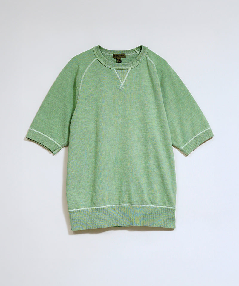 SHORT SLEEVE SWEAT SHIRT COTTON PIGMENT