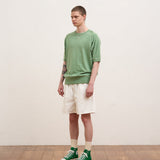SHORT SLEEVE SWEAT SHIRT COTTON PIGMENT