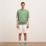 SHORT SLEEVE SWEAT SHIRT COTTON PIGMENT