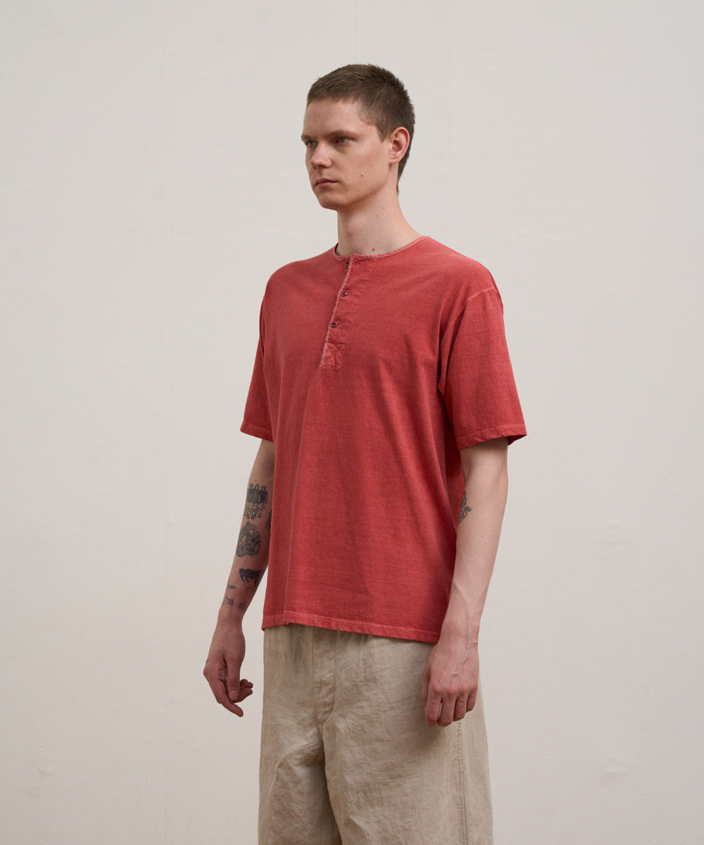 50s HENLEY NECK SHIRT PIGMENT