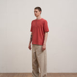 50s HENLEY NECK SHIRT PIGMENT