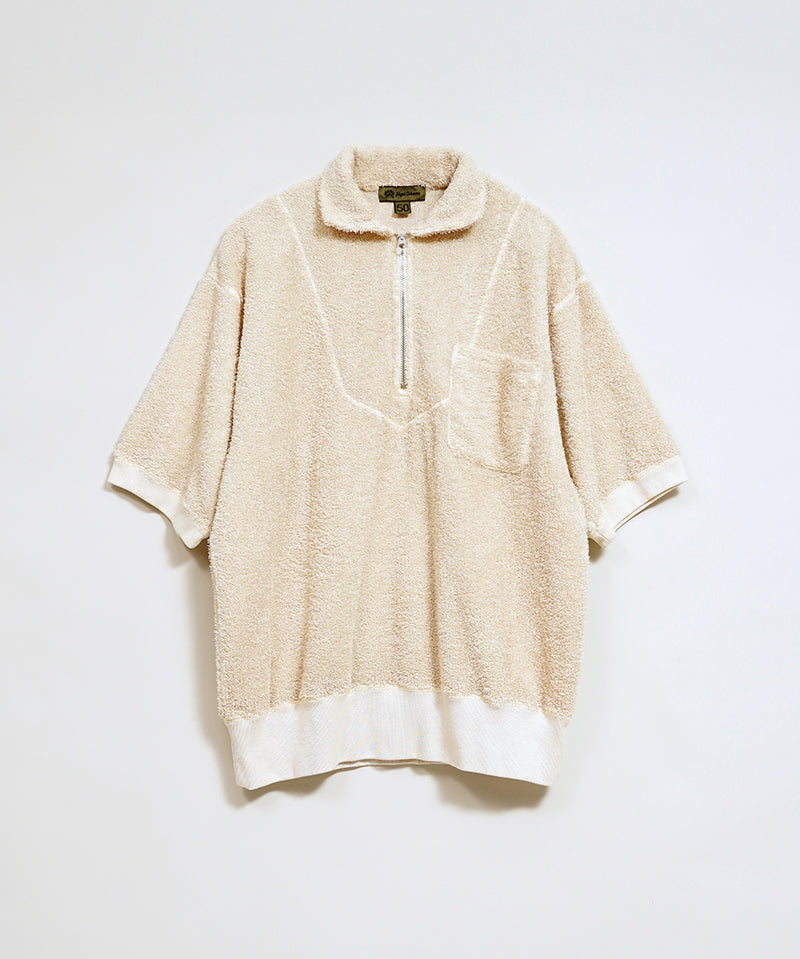 ZIP UP SHORT SLEEVE SHIRT - PILE