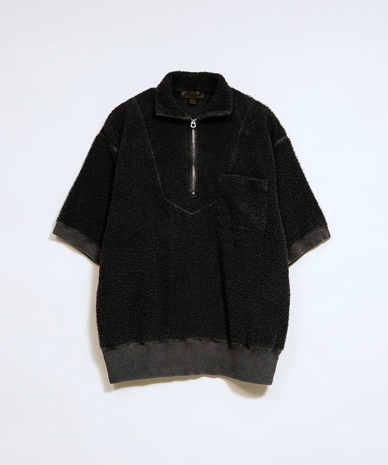 ZIP UP SHORT SLEEVE SHIRT - PILE