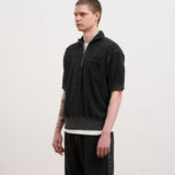 ZIP UP SHORT SLEEVE SHIRT - PILE