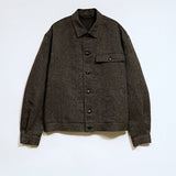 FRENCH WORK JACKET MIX BLACK CHAMBRAY