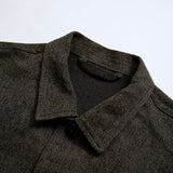 FRENCH WORK JACKET MIX BLACK CHAMBRAY