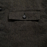FRENCH WORK JACKET MIX BLACK CHAMBRAY