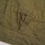 PULLOVER ARMY VEST LINEN HERRINGBONE TWILL