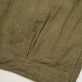 PULLOVER ARMY VEST LINEN HERRINGBONE TWILL