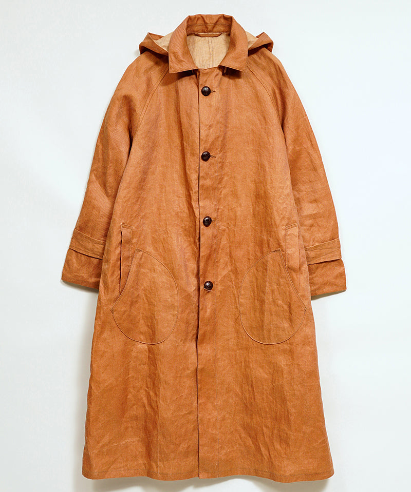 FISHERMAN COAT KAKISHIBU LINEN