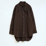BOW TIE BLOUSE COTTON TWILL