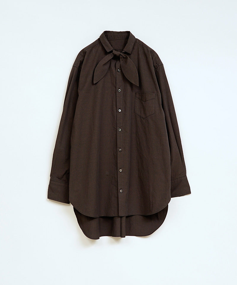 BOW TIE BLOUSE COTTON TWILL