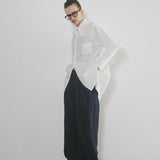 BOW TIE BLOUSE COTTON TWILL