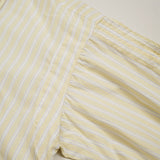 GATHER COLLAR BLOUSE STRIPE