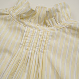 GATHER COLLAR BLOUSE STRIPE