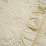 GATHER COLLAR BLOUSE STRIPE