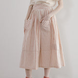 WORK SKIRT STRIPE C/L