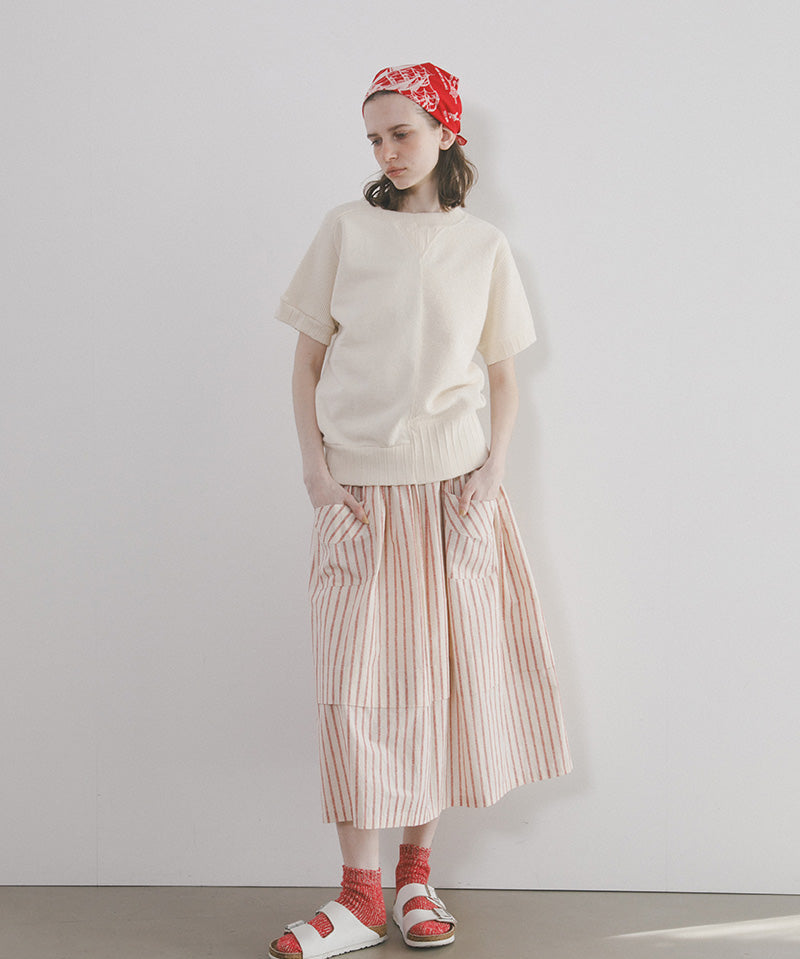 WORK SKIRT STRIPE C/L