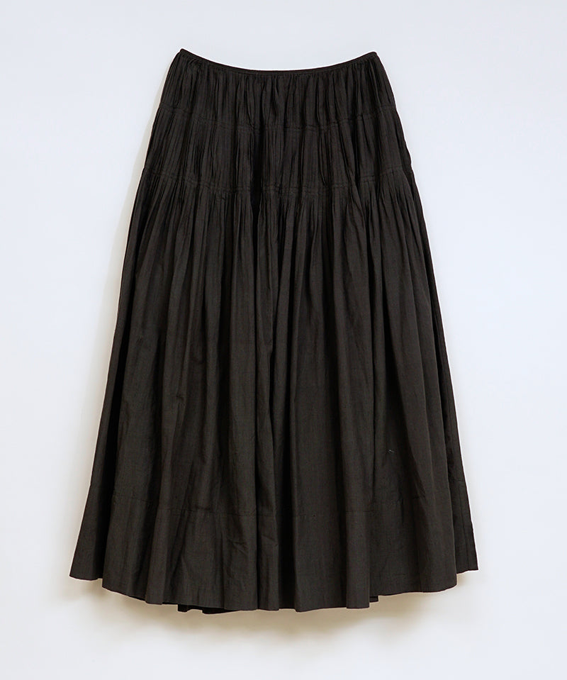 HAND PLEATED SKIRT KHADI