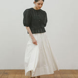 HAND PLEATED SKIRT KHADI
