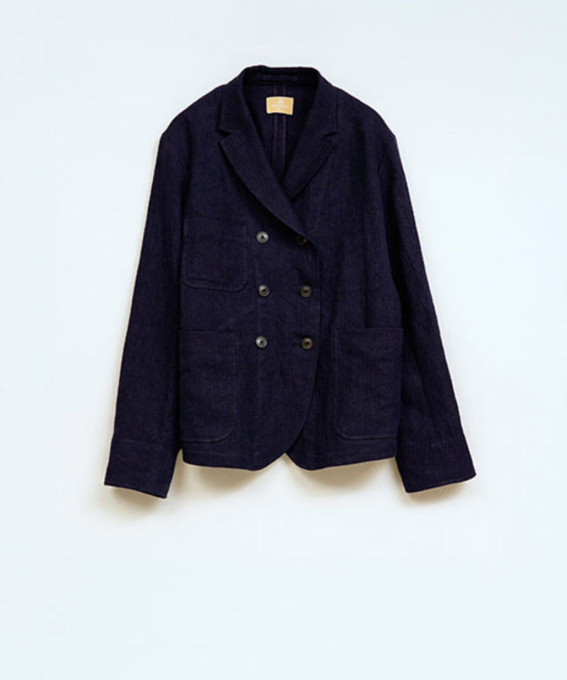 GENTLEMANS DOUBLE BREASTED JACKET HERRINGBONE