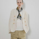 GENTLEMANS DOUBLE BREASTED JACKET COTTON TWILL