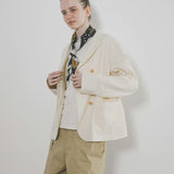 GENTLEMANS DOUBLE BREASTED JACKET COTTON TWILL