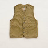 V01 WORK SUIT VEST SLUB SATEEN