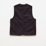 V01 WORK SUIT VEST SLUB SATEEN