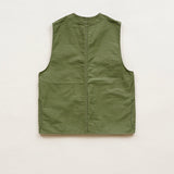 V01 WORK SUIT VEST SLUB SATEEN