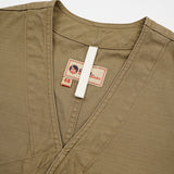 V01 WORK SUIT VEST SLUB SATEEN