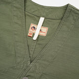 V01 WORK SUIT VEST SLUB SATEEN
