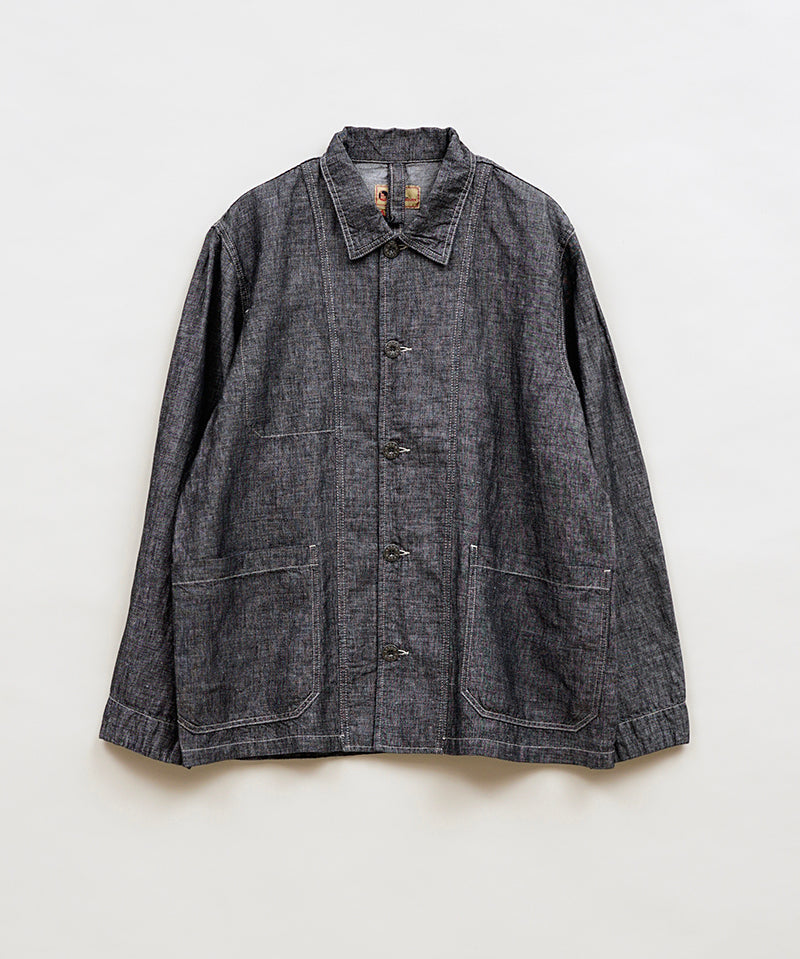JK03-02 CHORE JACKET LINEN DENIM