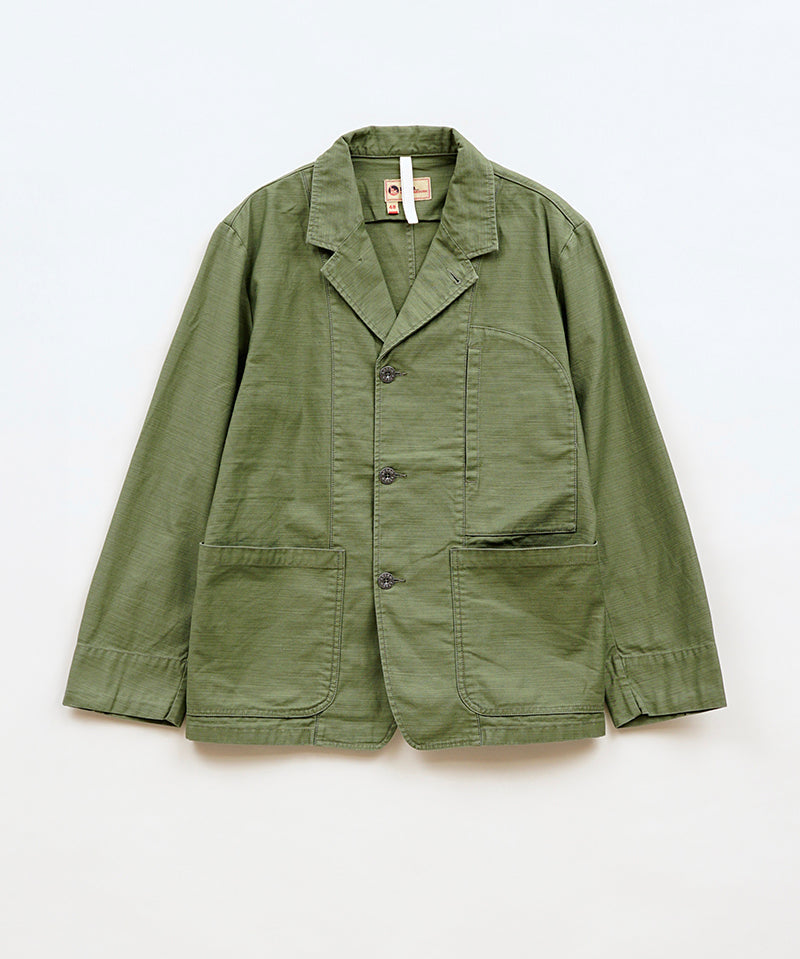 JK04 WORK SUIT JACKET SLUB SATEEN