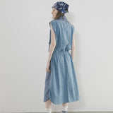 D51A WORK SH DR 2TONE CHAMBRAY