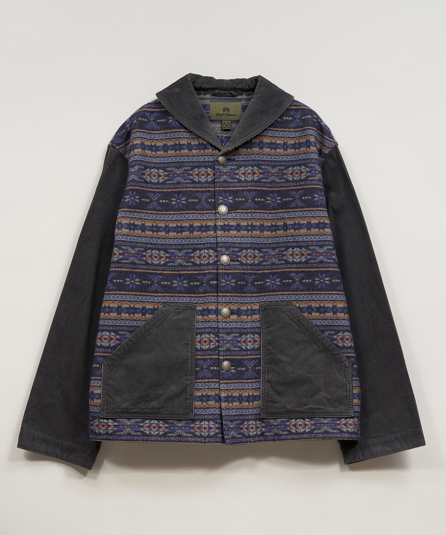 SHAWL COLLOAR JACKET FAIR ISLE