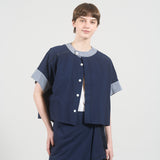 50s CREW NECK BLOUSE NOIL