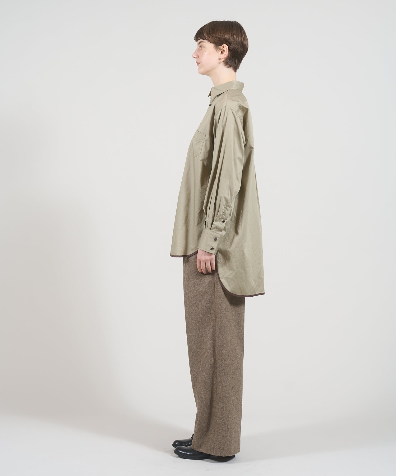 OVER PIPING SHIRT TWILL