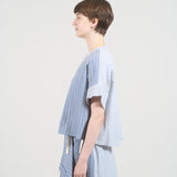 50s CREW NECK BLOUSE STRIPE