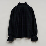 GATHER COLLAR BLOUSE WOOL