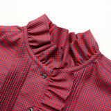 GATHER COLLAR BLOUSE WOOL