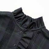 GATHER COLLAR BLOUSE WOOL