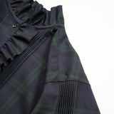 GATHER COLLAR BLOUSE WOOL