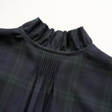 GATHER COLLAR BLOUSE WOOL
